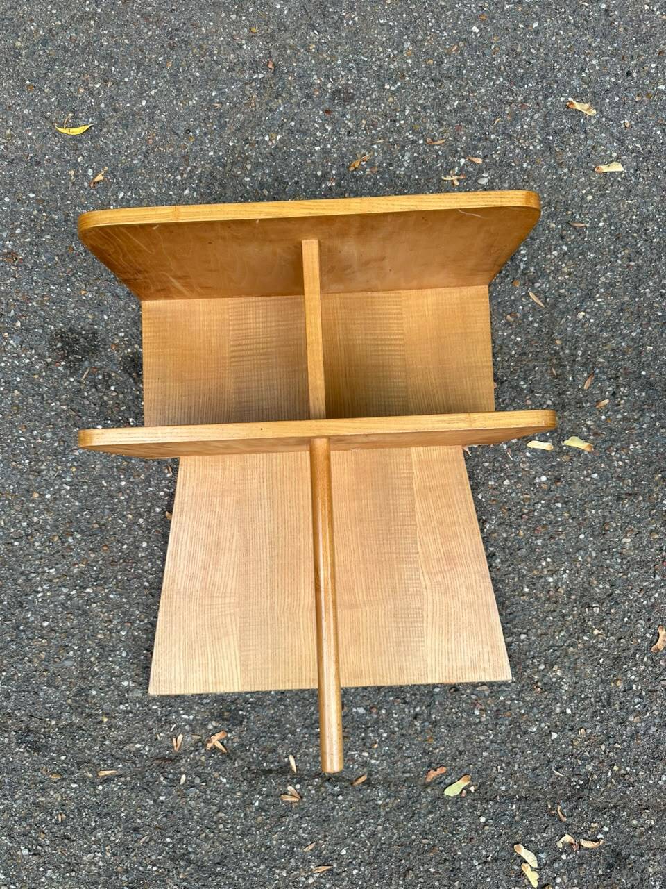Asymmetrical Mid Century Modern bedside tables oak 1960