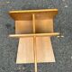 Asymmetrical Mid Century Modern bedside tables oak 1960