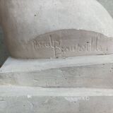 Pascal Boureille (1909-1999) Plaster bust signed portrait of a doctor