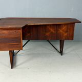 1960s Peter Løvig Nielsen 'Boomerang' Desk Hedensted Møbelfabrik