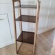 Scandinavian shelf in wood and plexiglass 70s