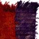 Vintage Hand-Knotted Shag Pile Tulu Rug in Red and Purple, 100% Mohair Wool
