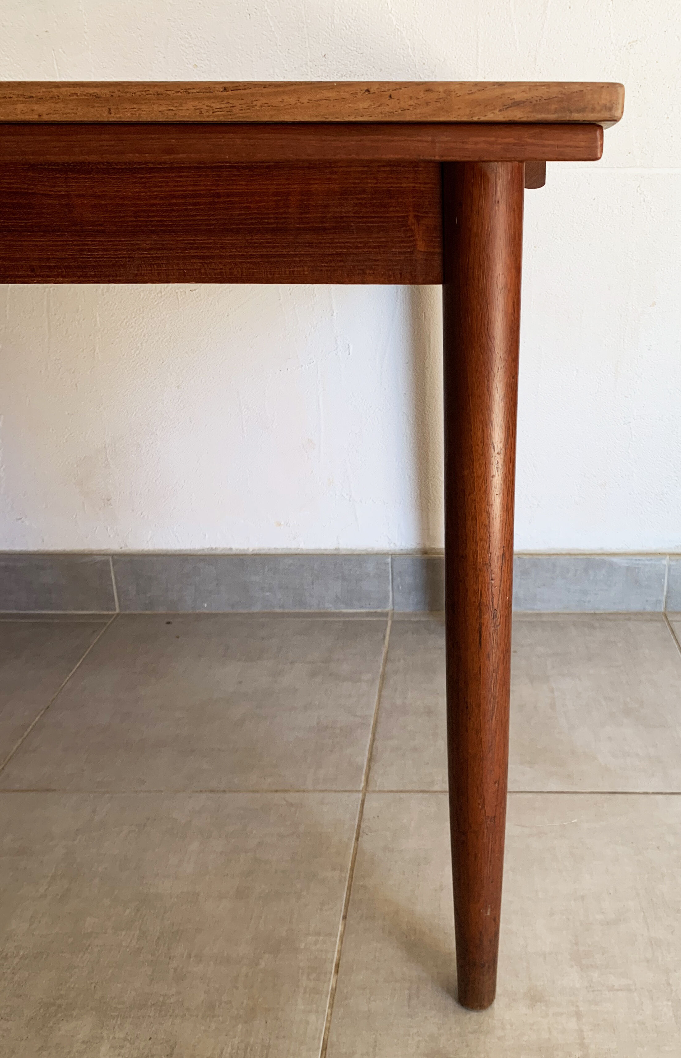 Vintage Danish dining table from the 60s extendable teak
