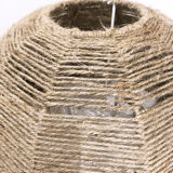 Pair of jute lampshades, 1970
