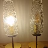 Arlus Textured Tulip Touch Bedside Lamp Duo