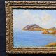 Post-Impressionist painting by Louis VALLET, oil on cardboard, Norman seascape.