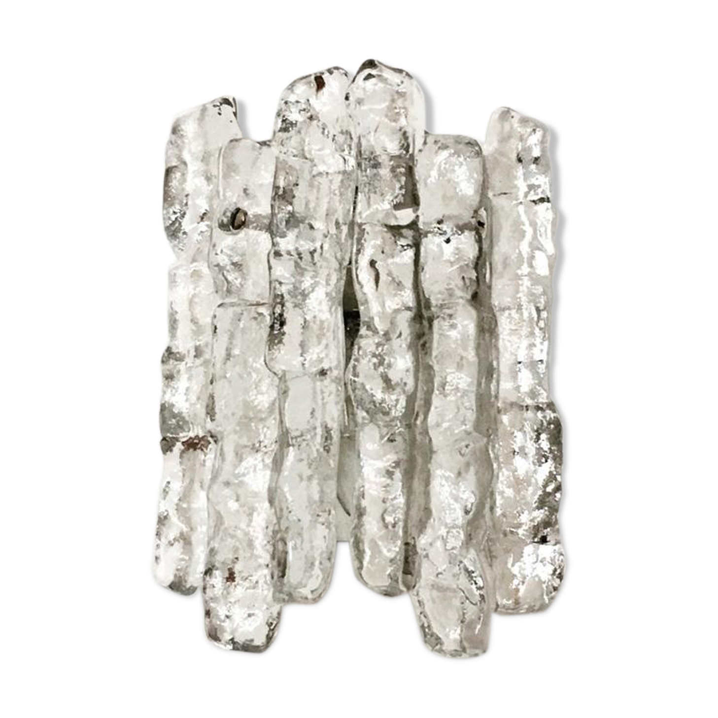 Modern ice glass wall lamp by J.T. Kalmar  for Franken KG