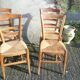 Series of 6 chairs mulched bottoms