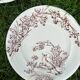 Set of 12 earthenware dinner plates, Hunting pattern