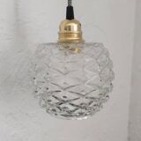Chiseled glass globe walking lamp