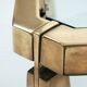 Peter Ghyczy brass and glass coffee table, Netherlands, 1980s