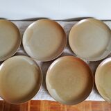 Service 12 flat plates sandstone Village CNP France