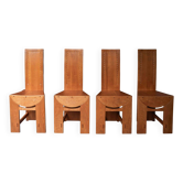 Ensemble de 4 chaises de salle à manger par Artesanos Don Bosco