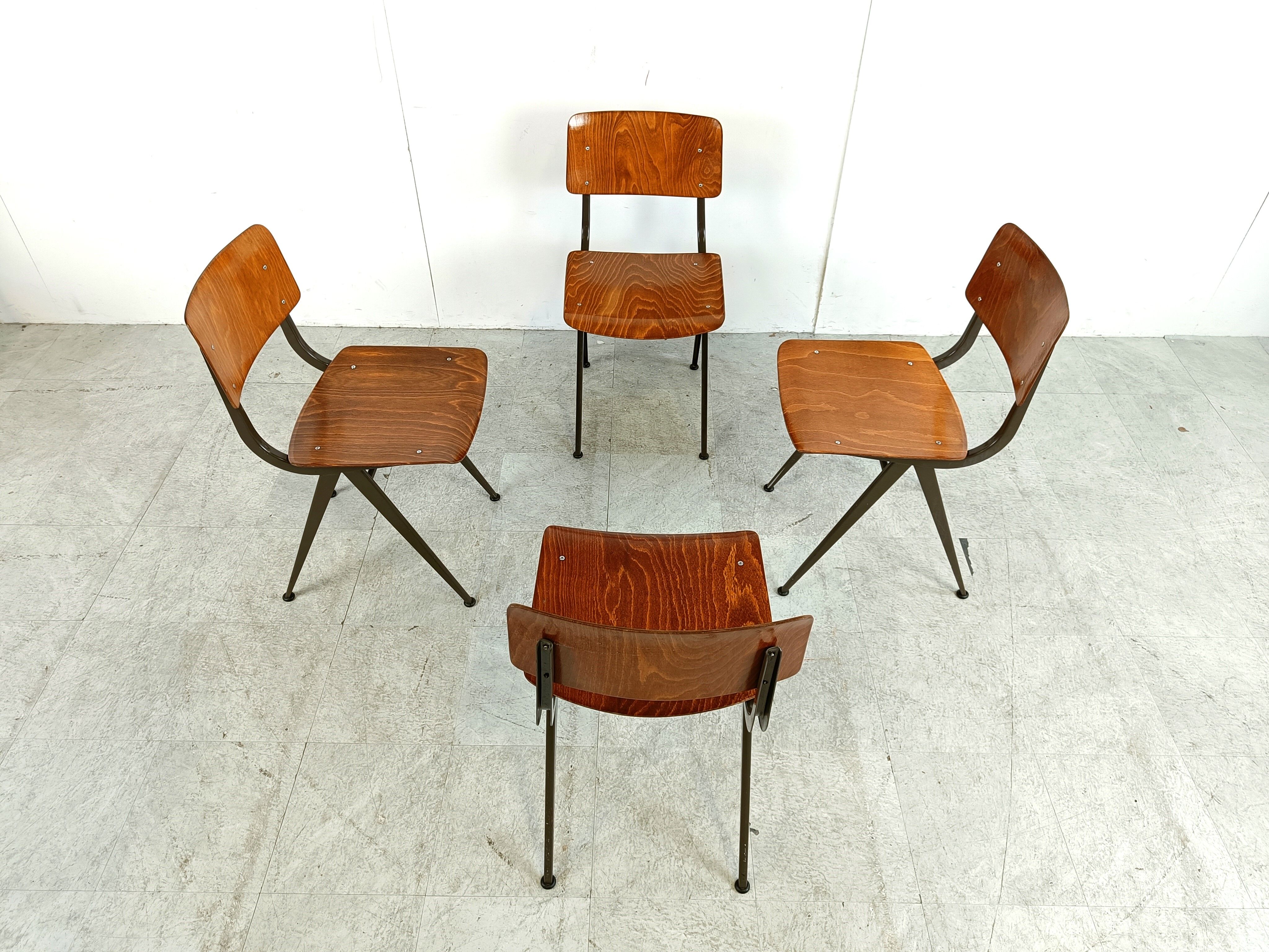 Vintage industrial dining chairs, 1960s