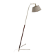 Leather-covered floor lamp by FJB Corsini for Metalarte 1950s