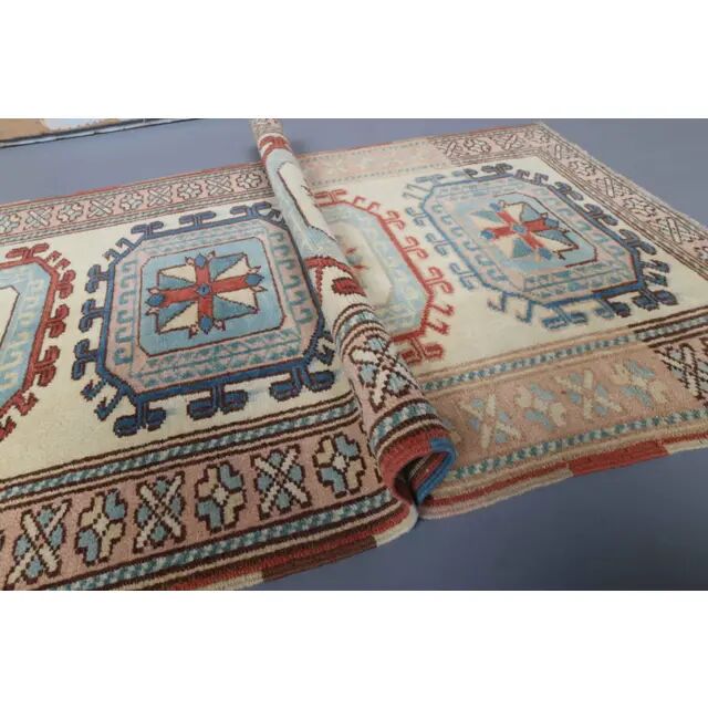 1970s Turkish Oushak Handmade Runner Rug 73x245