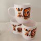 Set of 6 small Mobil Vintage coffee cups (Diameter 5.5)