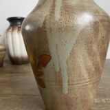 Vintage ceramic vase vegetal decoration