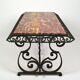 Coffee table in marble and wrought iron, circa 1940