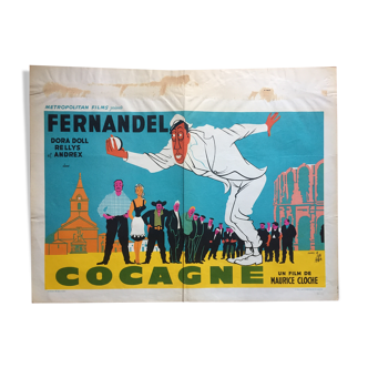 Poster "Cocagne" Fernandel, Pétanque 1961