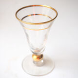 Service with cafare glasses and mirror tray