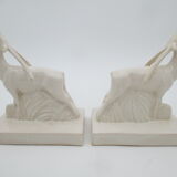 Greenhouse books ceramic cracked Antilopes signed Henri Delcourt art deco