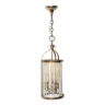 Ancienne lanterne en laiton et cristal vintage décoration luminaire lustre LAMP-7125