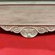 Antique banquette covered in faux shagreen.