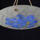 Glass ceiling light signed Aurys