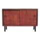 Cabinet en teck vintage avec portes coulissantes