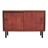 Cabinet en teck vintage avec portes coulissantes