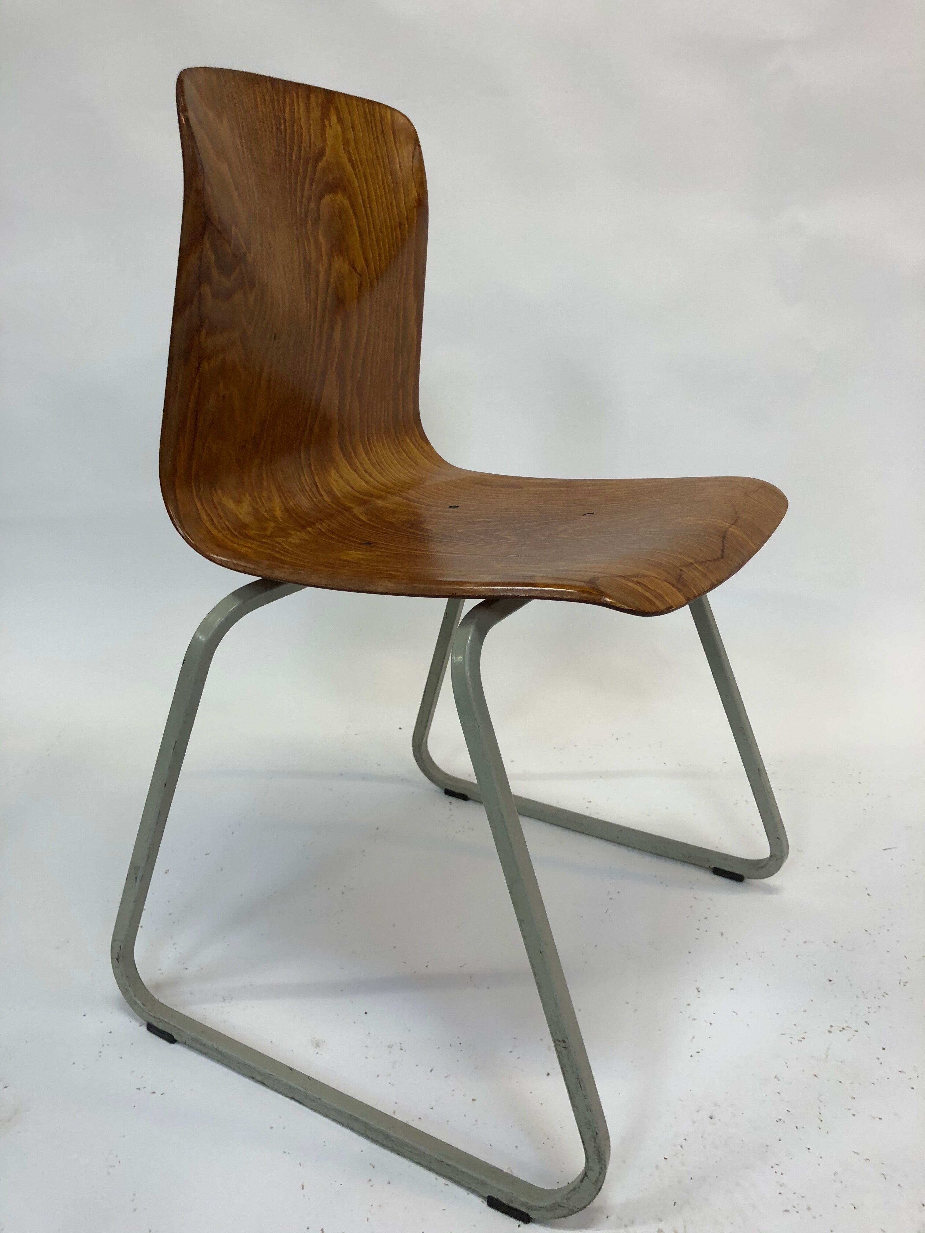Vintage industrial chair Galvanitas 'thur-op-seat' S23