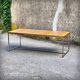 XXL coffee table in oak and chrome steel