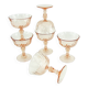 6 Rosaline Luminarc Arcoroc champagne glasses - vintage 80s
