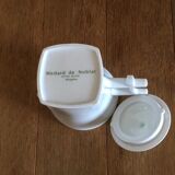 White porcelain teapot from Limoges stamped Medard de Noblat