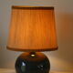 Blue ceramic lamp with lampshade