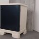 Table de chevet Art Déco bois peinte bleu marine et crème, années 1930