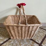 Light beige wicker basket