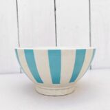 Earthenware bowl décor vintage stripes
