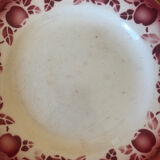 Vintage set of 5 St Amand earthenware plates with apples.