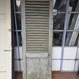 Old fir shuttered door