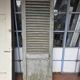 Old fir shuttered door