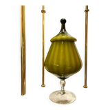 Empoli opaline glass candy box 1960