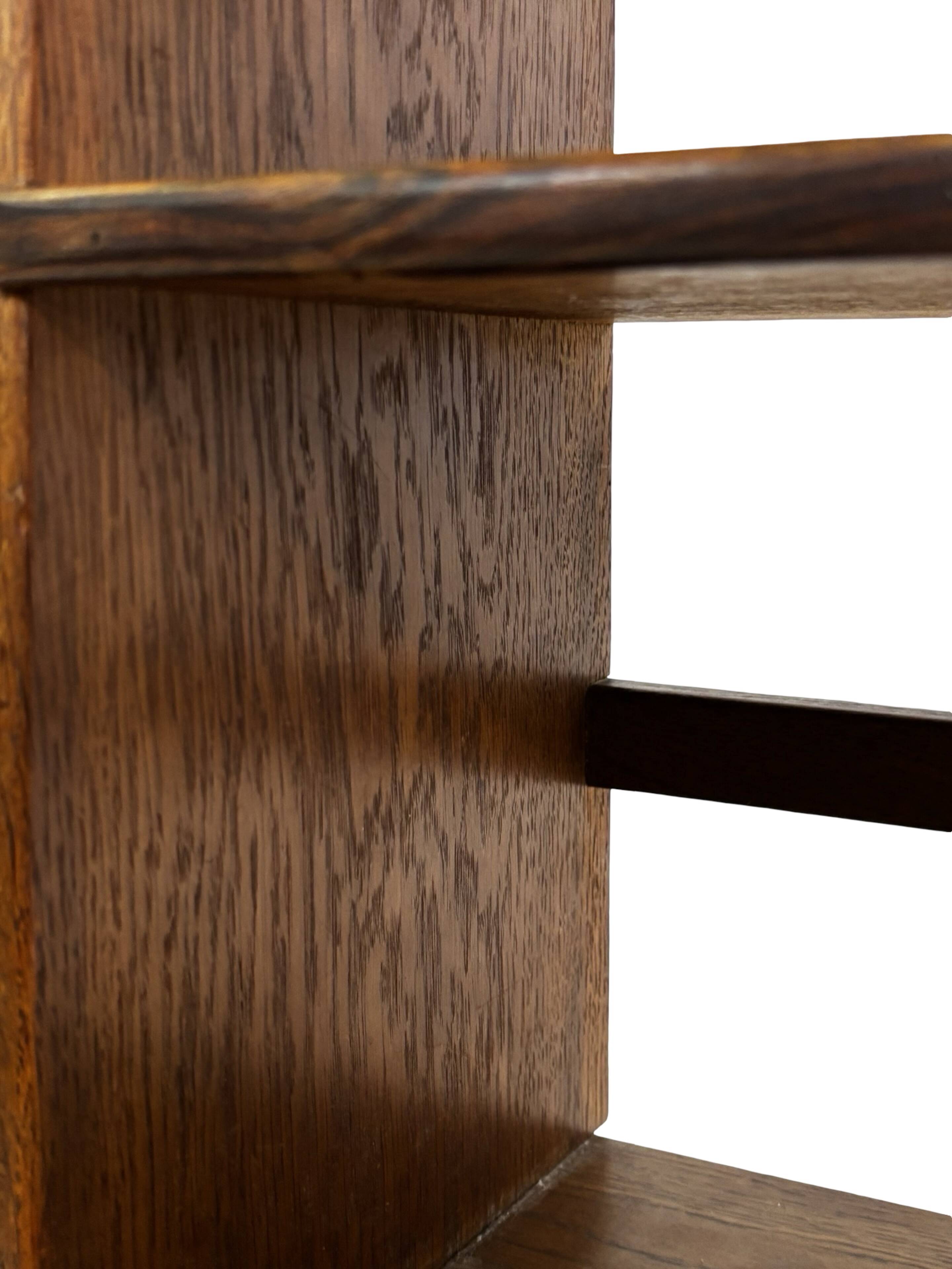 Art Deco Oak compact bookcase minimalist design