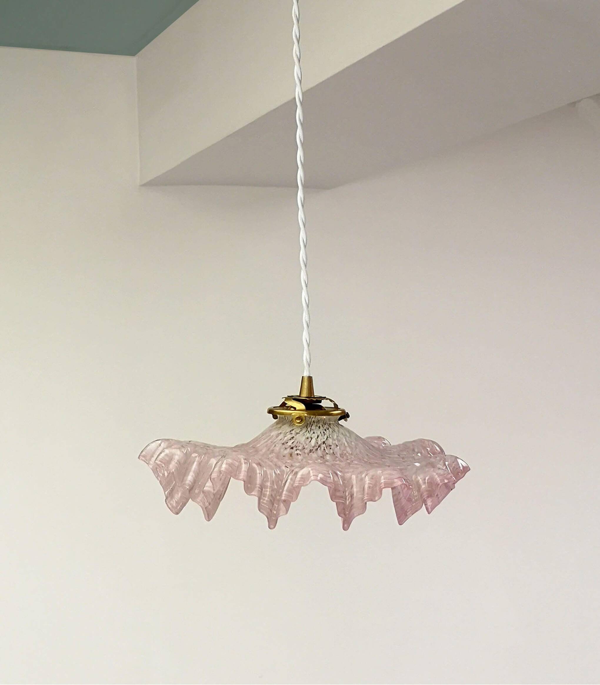 Suspension glass of pink clichy *C11