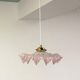 Suspension verre de clichy rose *C11