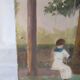 Oil on canvas from 1913 "young lady on a swing"