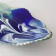 Vintage Leaf Design Glass Tray from Marinha Grande, 1960s