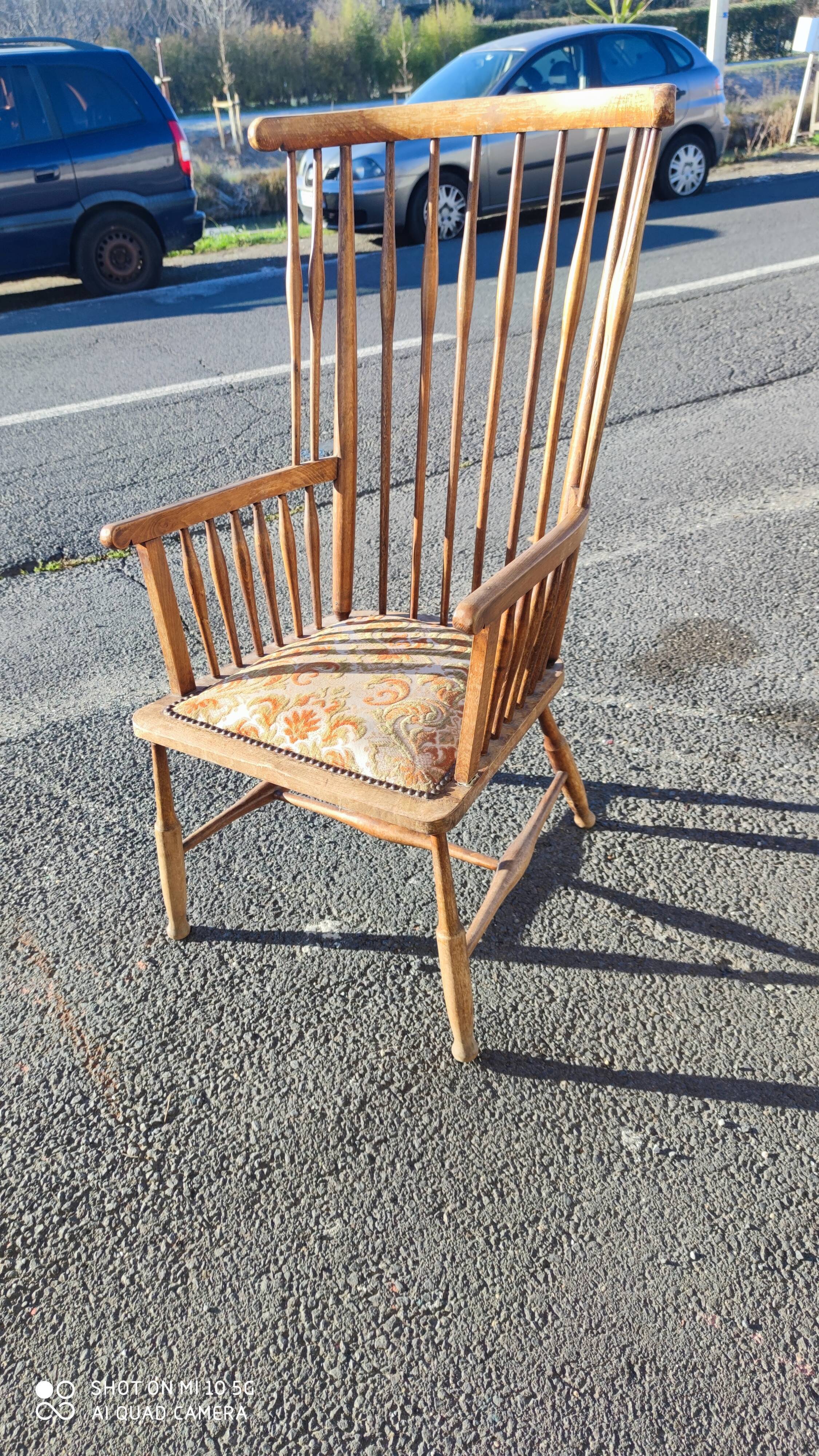 Fauteuil à haut dossier vers 1950/60