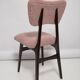 Mid-century "Butterfly" dining chair in pink boucle and walnut beech, Poland, 1960.